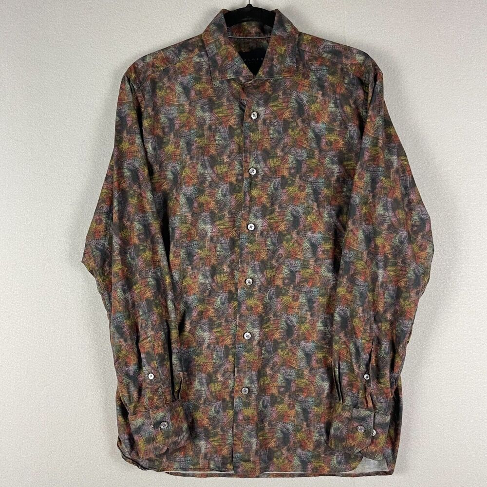 Calder Carmel Paisley Shirt Mens Medium Button Up Classic Limited Edition 1/100